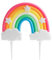 Tabanzhe Rainbow Cake Topper-Happy Birthday Cake Decoration Colorful Soft Pottery Rainbow Cupecake Topper for Kids Girls Boys Birthday Baby Shower Party Wedding Supplies