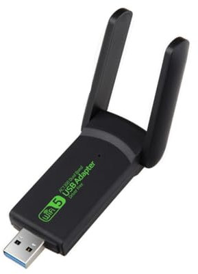 1300Mbps USB WiFi Dongle, Dual Band 2.4GHz/5GHz Wi-Fi Adapter for PC Laptop Desktop, High Gain USB 3.0 Wireless WiFi Adapter with Double Enhanced Antenna, Support Windows 11/10/8/7/Vista/XP