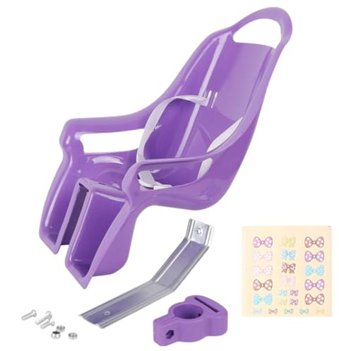 Siège De Vélo pour Filles, Vélo Amusant pour Enfant, Siège De Décoratif De Vélo, Porte Poupee Velos avec Autocollants, Compatible avec Les Poupées Et Les Animaux en Peluche De Taille Standard
