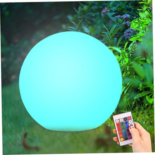 Obelunrp Solar Globe Lights Outdoor, 30cm Color Changing LED Solar Ball Light with Remote Control, Garden Waterproof Balls Lights for Outside Lawn Patio Decorations