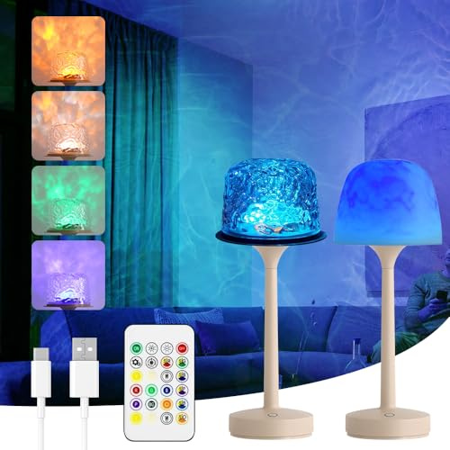 Mineup Sternenhimmel Projektor, Polarlicht Lampe Mit 16 Farben, Nordlicht Projektor Mit Fernbedienung, Wasserwellen Aurora Lampe Deko MäDchen&Junge Geschenke Für Schlafzimmer Party
