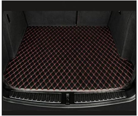 Protectora Maletero Para Ford Para Focus 2012 2013 2014 2015 2016 2017 2018 Alfombrillas Para Maletero Y Bandeja Trasera(Black with Red)