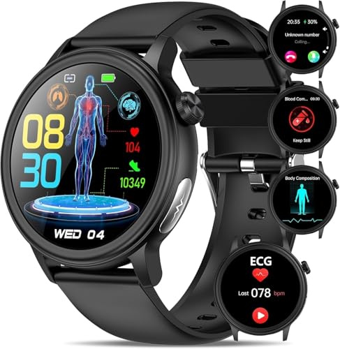 YYKY Smartwatch da uomo donna 1.39 Smart Watch con notifiche/chiamate Bluetooth/quadrante personalizzabile/contatore passi/calorie orologio intelligente