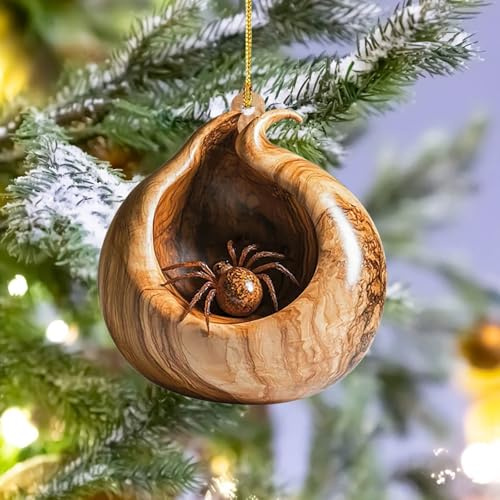 Eulen Weihnachtsbaumschmuck Acryl Tier Dekor 2D Christbaumschmuck Flat Weihnachtsanhänger Tiermuster Weihnachtsdeko Für Wohnzimmer Schlafzimmer Auto Ornament Geschenke