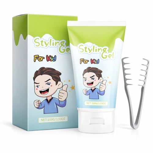Haargel Kinder 100g,Eco Gel,Kinder Haargel Braiding Gel mit Bienenwachs & Jojobaöl - Feuchtigkeit und Leichter Halt für süße Frisuren - Mildes Styling Gel für Jungen und Mädchen