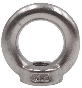 5 Stück Ringmutter DIN 582 Edelstahl V2A Ösenmutter Metrisch M6 M8 M10 M12 rostfrei A2 - Augenmutter (M12)