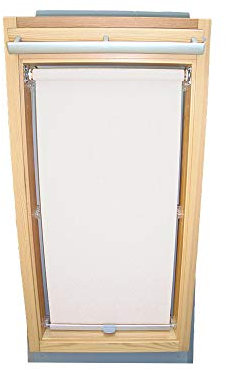 Rollo für VELUX Dachfenster Sichtschutzrollo für TYP VK/VE/VS - 085 Typ I - Baujahr ab März 1984 - Farbe weiss - mit Haltekrallen