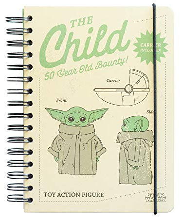 Grupo Erik Bullet Journal Pointillé The Mandalorian, Grogu The Child | Carnet de Notes A5 | Notebook | Bullet Agenda | Carnet Spirale