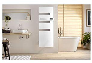 Sèche-serviettes connecté Serenis - Mât à gauche - 500W - Blanc mat