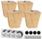 4 PCS Sofa Wooden Feet,Sofa Legs for Wooden Floors,Wood Furniture Leg Wooden Feet for Cabinets Soft Table Set (Height 6cm)