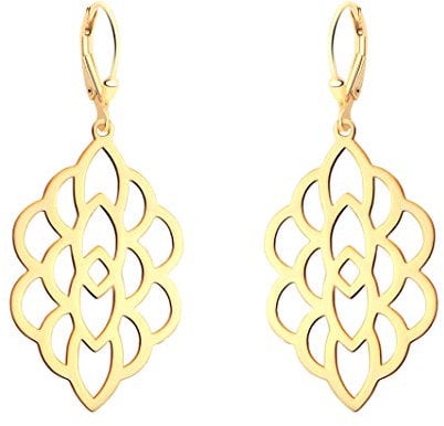 SOFIA MILANI - Damen Ohrringe 925 Silber - vergoldet/golden - Ornament Ohrhänger - 20946