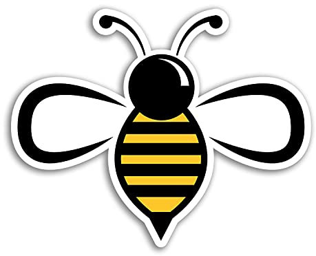 2 x 10 cm breite Hummel-Vinyl-Aufkleber – Insekten, Kinder, Wissenschaft, Natur-Aufkleber #29945