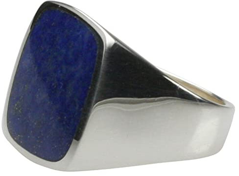 Bildschöner Siegelring aus Silber 925 mit Lapislazuli, Größe:53 (17 mm)