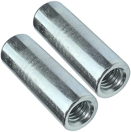 AERZETIX - C49629 - Set di 2 dadi manicotti di accoppiamento M6x30x10mm filettato - manicotto prolunga cilindrico tondo - in acciaio zincato