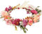HuaLiSiJi Blumenkrone Boho Haarkranz Blumen Hochzeit Blumenkranz Haare Rot, Schön Gearbeitet der Blumenkrone, Individuell Einstellbar Durch Ein Band (Violett)