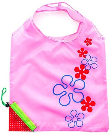 ohfruit Leichte Erdbeer-Recycling-Trage tasche Faltbare Einkaufstasche Rosa