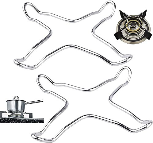 LATRAT Lot de 2 embouts de cuisinière à gaz en acier inoxydable - Support de casserole - Grille - Anneau d'encastrement pour cafetière à expresso, cafetière, four, cuisine