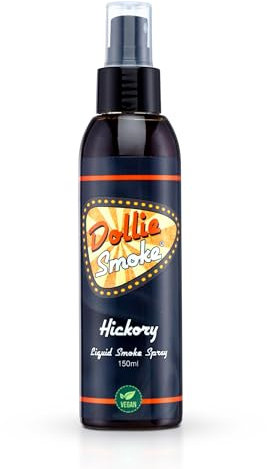 Dollie Hickory Liquid Smoke Spray 150ml - Flüssigrauch Vegan, verleiht Ihren Gerichten ein authentisches Raucharoma und einen rauchigen Grillgeschmack