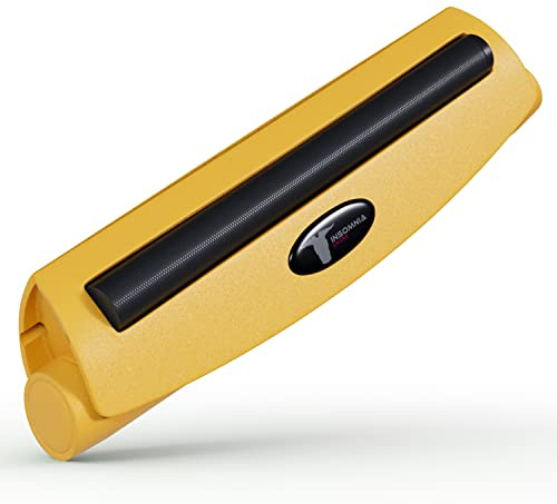 Insomnia Smoke Zigarettendrehmaschine | Tabak Zigarettenrolle Konischev Drehmaschine Zigarettenroller für normale Größe 80 mm oder King-Size-Betten 110 mm Vorrollkegel (King size, Gelb)