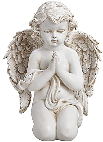 Generisch Knieende, Betende Engel-Figur, Weiss | Cherubin, Deko-Figur, Deko-Artikel, Statue, Skulptur, H 27 cm