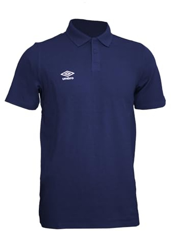 Umbro Mens Essential Polo Shirt (XXL) (Dark Navy/White)