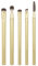 EcoTools Precious Metals Ensemble de pinceaux éclaircissants pour les yeux, kit de pinceaux de maquillage de précision pour fard à paupières, chrome, lot de 5 pièces