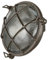 Licht-Erlebnisse Außenwandleuchte Messing Glas in Schwarz Antik IP64 Garten Balkon B:21 cm E27 Rustikal Maritim Gitter runde Wandlampe Outdoor SERIFOS
