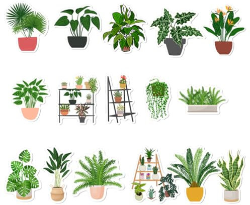MILISTEN 16stücke Teiliges Bonsai Magnetische Sticker Für Kühlschrank Bunte Pflanzen Dekoration DIY Kühlschrank Aufkleber Für Metalloberflächen Und Scratch-Resistant Für Pflanzenliebhaber