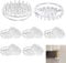 ADERTOS 12 Pack Spiked Caster Cups Clear Furniture Castor Cups Round Carpet Protectors Cups Non Slip Carpet Savers Floor Carpet Protectors for Sofas Tables Chairs Furniture Legs - 50mm Diameter