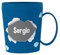 ILS I LOVE SHOPPING Tasse personnalisée avec nom gobelet en plastique 350 ml pour micro-ondes avec poignée petit déjeuner Made in Italy (SERGIO)