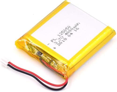 JJoias 3.7V 4000mAh 125050 Lipo Battery Rechargeable Lithium Polymer Ion Battery Pack With JST Connector