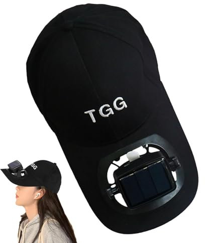Gorra de Béisbol con Ventilador de Energía Solar - Sombrero de Enfriamiento con Visera Solar
