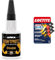 ARKA - KRAFTPROTZ EPAISSE 50 g | Colle instantanée extra forte | Idéale comme colle plastique & Loctite Super Glue-3 Power Gel Mini Dose, colle forte enrichie en caoutchouc, mini-dose de colle gel