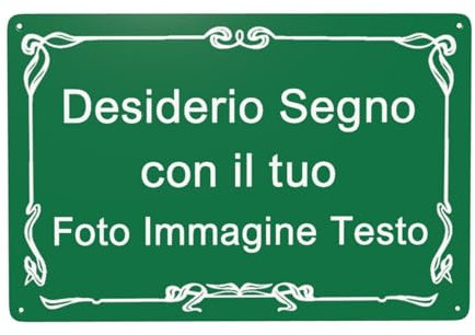 Cartello Personalizzato, Targa con incisione personalizzata, cartello personalizzato da esterno con testo/nome/foto/logo/carattere per garage, hotel, parcheggio, scuola, giardino, indirizzo di casa