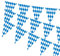 12Pcs/5M Oktoberfest Deko Wimpel Girlande, Bayrische Party Girlande Oktoberfest Wimpel Bayern Dekoration Wimpelkette Blau und Weiß Wetterfest Banner für Hausgarten Bar Bierzelte Bierfest Innen Outdoor