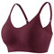 GXIN Non Wired Bras for Women Seamless Push Up Padded Bra Full Coverage Wireless Support Comfort Soft Everyday Bra (UK, Alpha, L, Regular, Regular, Standard, Cherry red)