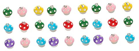 Lurrose 30St Zubehör aus Pilzharz Schmuck machen Charme Pilzabstandshalter lose Perlen mushroom earrings Pilzanhänger für Schmuckherstellung Harz-Pilz-Anhänger Schmuck-Pilz-Charme