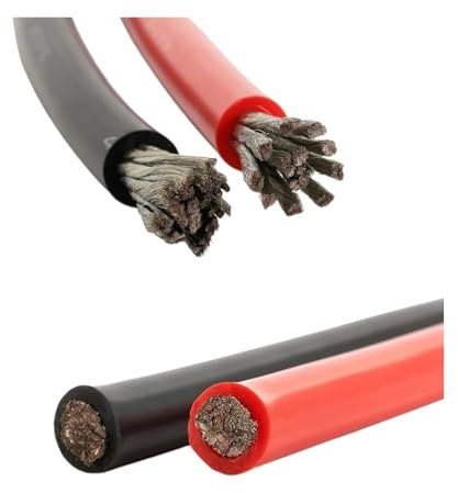 Solar pv cable Panel wire Red Black Silicone Cable 24 22 20 18 16 14 12 10 8 6 4 AWG Heat Resistant Electrical Wire for Solar Panel Auto Battery(Black,10M_4 AWG)