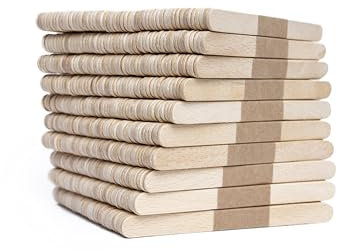 IceStick 500 Stück Holzstäbchen zum Basteln Eisstiele Holz 72 mm x 8 mm x 2 mm Holzeisstiele Birke DIY Holzspatel Glatt Holzstäbe Vielseitig Einsetzbar
