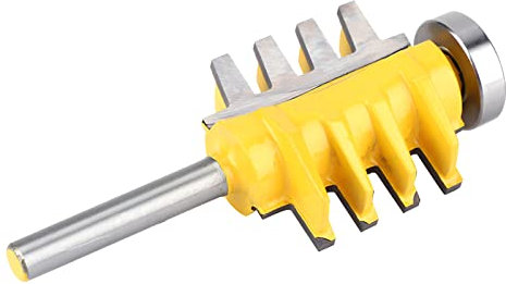 Oberfräser, Fingergelenk-Zapfen-Holzfräser, Hartmetallklinge für Kante-zu-Kante- oder End-zu-End-Verbindungen, mit Vollständig Geschlossenem und Geschmiertem Lager, Ideal für den