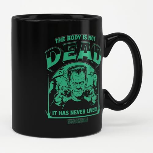 Universal Monsters Licenza ufficiale The Body Is Not Dead Tazza di caffè (Nero)