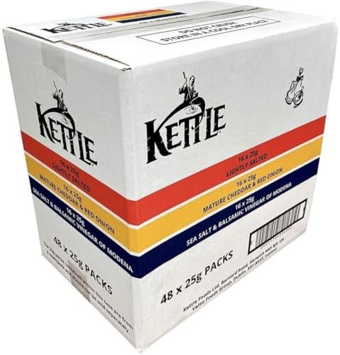Kettle Hand Cooked Potato Chips, Mixed Pack, 48-Piece, Crunchy Snack BY SHOP4LESS
