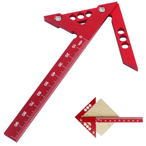 YIHAOH Center Finder, Strumento di Misurazione Centrale in Alluminio, Alluminio Calibro Centrale di Misura di Precisione, Marcatore Industriale, Strumento per Marcare E Misurare Il Legno