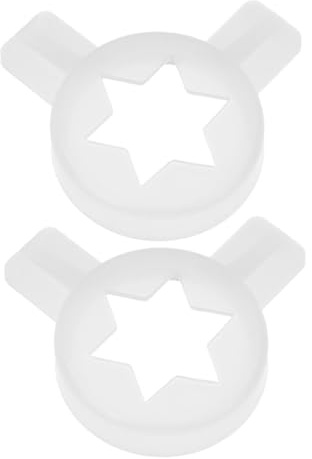 Veemoon 2Pcs Ice Cream Maker Nozzle Tips Replacement Star-Shaped Plastic Fittings Food-Grade Material Easy to Clean Compatible with Ice Cream Machine and Cup Accessories