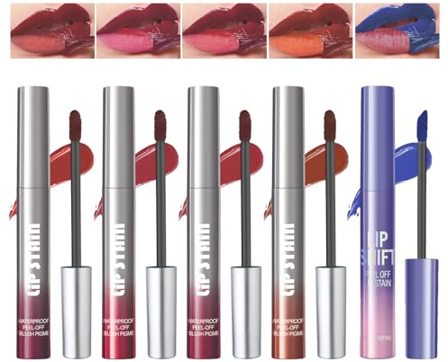 5 Stück Lip Stain Peel Off Lip Stain Lipstain Peel Off Lippenstift Zum Abziehen Lippen Tattoo Hohe Farbwiedergabe Wischfest Feuchtigkeitsspendend Pflegend Langlebig Sorgt Für Einen Natürlichen Glanz