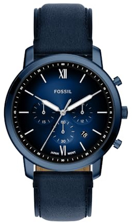 Fossil Neutra Herren 44MM Blaue Edelstahl-Uhr, FS6168