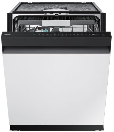 Samsung DW80H77S3SFU1 Geschirrspüler, Teilintegrierbar mit Festtürtechnik | Leise & Energieeffiziente Spülmaschine, 60 cm, Besteckschublade, AI Wash, SmartThings, Sensortüröffnung, 14 Maßgedecke