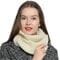 DonDon Loop Schal Damen Winter Schlauchschal Winterschal Rundschal weich und warm weiß
