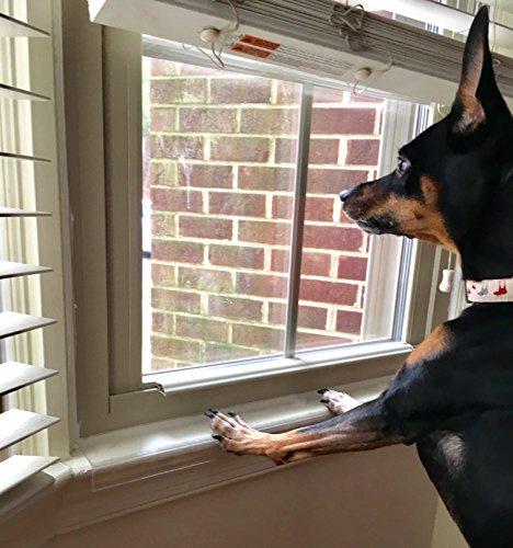 Clear Pet Window Sill Protector - Guards Against Dog Claws (35.5 inch Long x 5.25 inch DEEP)