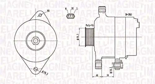 Magneti Marelli MQA1800 Lichtmaschine Toyota Yaris 1